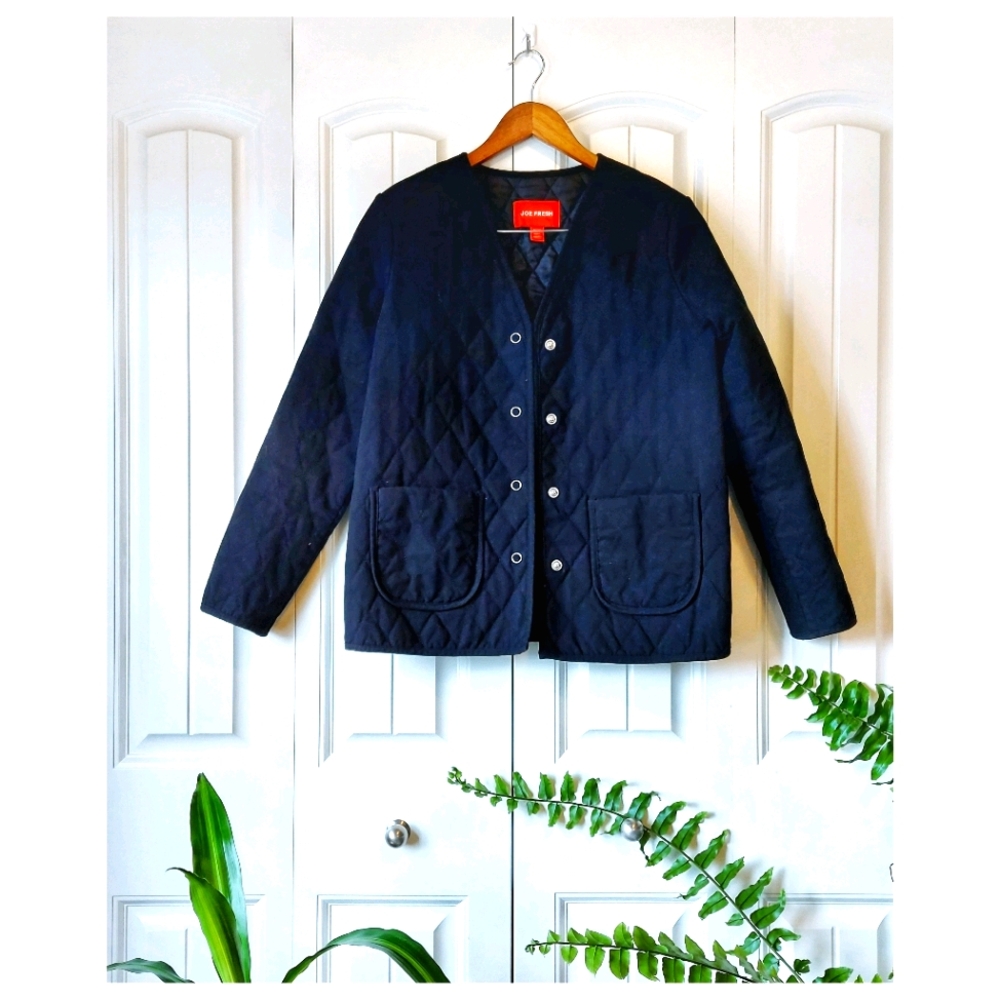 Joe Fresh | Quilted collarless jacket, boxy fit